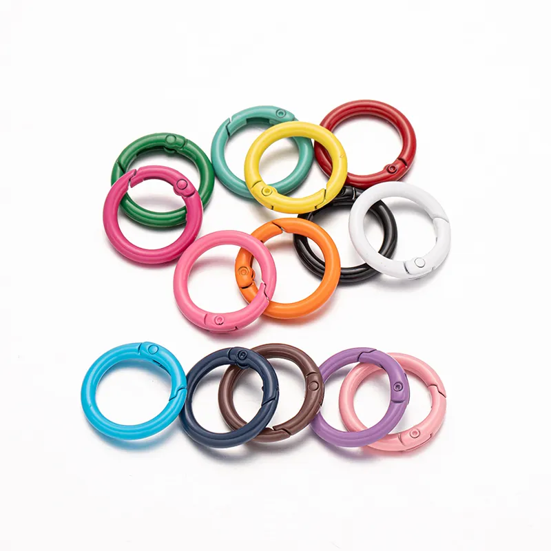 10 Stück Karabiner-Haken Rund - 39 Mm, Federöffnung, Zinklegierung Für Taschen & Schlüssel