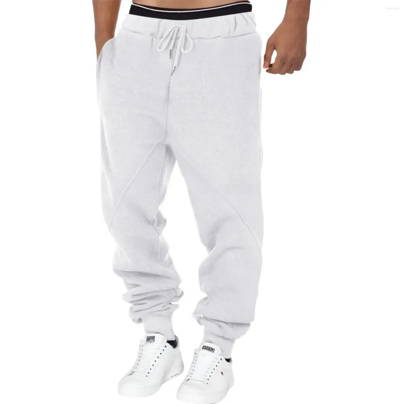 Pantalons masculins Hommes sportifs décontractés hip hop Skinny Feed Pocket Branche Boughtable Solid Fashion Man Y2k Vêtements de gymnase Pantalon Pantalones