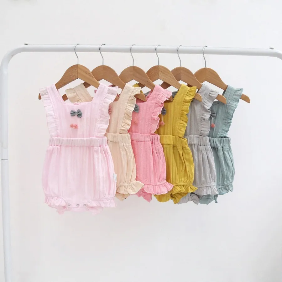 Baby Rompers Kids Clothes Infants Jumpsuit Summer Thin New-Born Kid Vêtements N1O4 #