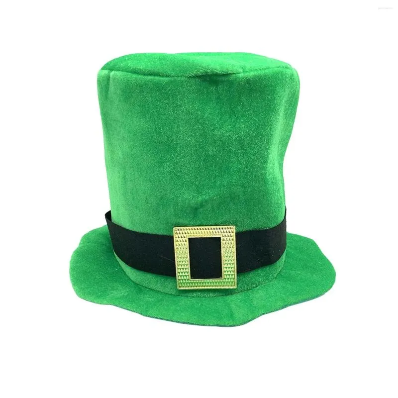 Berets St Patrick's Day Bash Party Green Hat Shamrock Velvet Tall Carnival Props Irish Fun Decoration