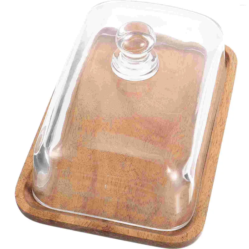 Becher Glasdinnerteller Kuchenständer Dome Display Cover Desserthalter Servieren Plattendeckel