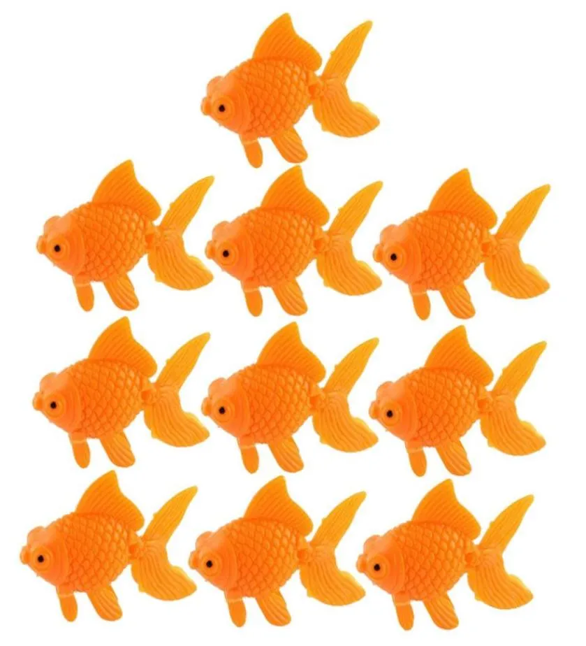 Aquarium Orange Plastik Goldfisch Ornament Aquarium Dekoration 10 PCS4518444