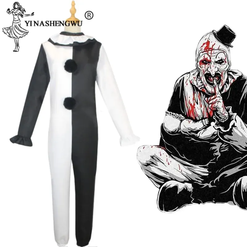 Traje Terrifier Disfraz Terrifier 3 Bloody Art The Clown Tinsley Oficial | Meses Sin Traje Art The Clown Halloween