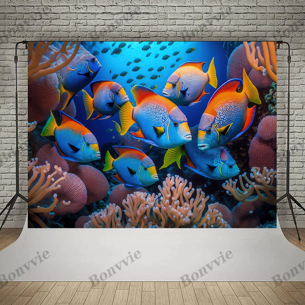 Aquarium Backdrop Ocean Underworld Coral Photography Backdrop For Photo ...