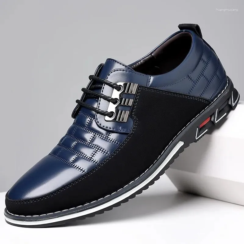Casual Shoes Men's Leather Formal Party Business Bind Bekväm sport 2024 Kampanj