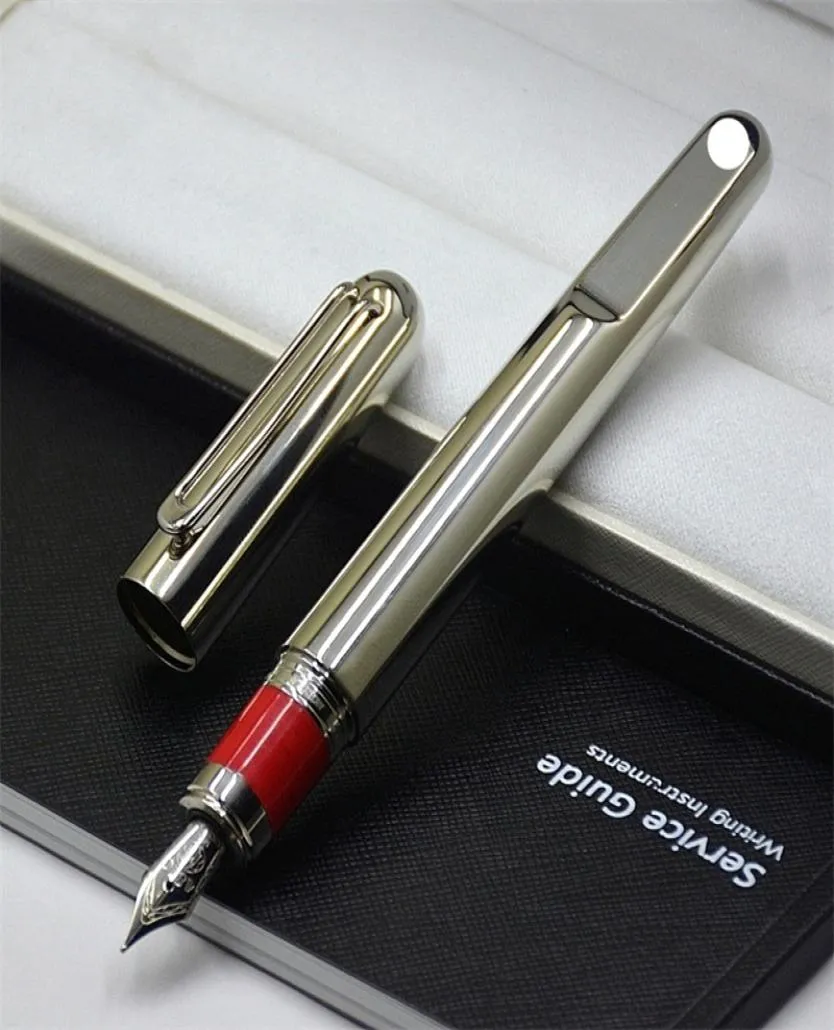 Promotion Silver Black Magnetic Fountain Pen Administrative Office Stationery Fashion M NIB Écriture Ball Pen for Business Gift3928051