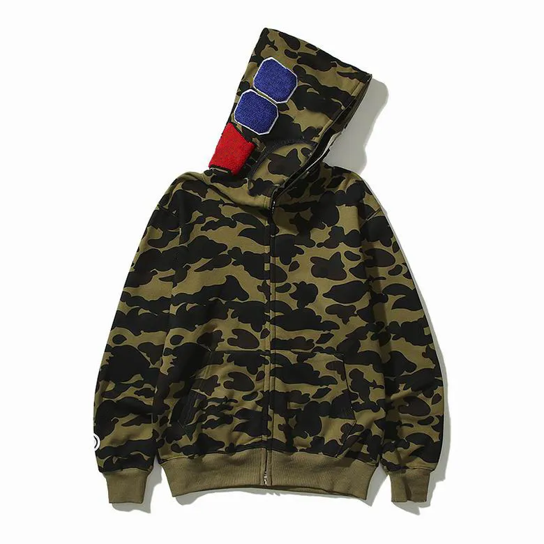 Men s Women s Shark Hoodies Trendy Hip Hop Full Zip Shark Outerwear 2024 Fashion Sizes M 3XL