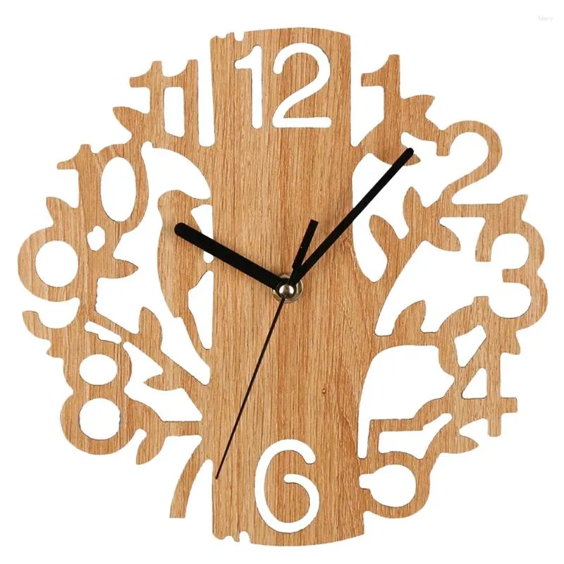 Wanduhren Vogeluhr Hängende Heimat dekorative Mode Retro Die Ornament Holzdekoration montiertes Büro 3D Aufkleber Cuccu Uhr