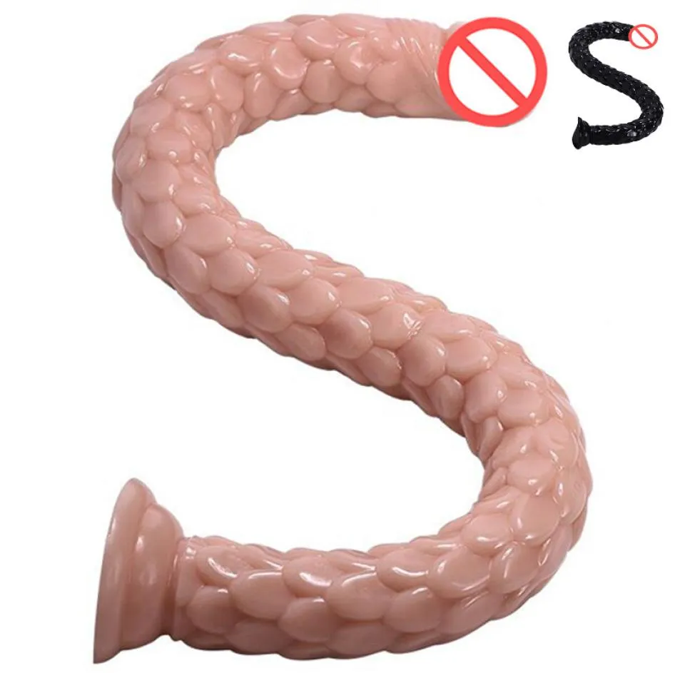 1968inch Extralong Dildo With Suction Cup Fish Scale Texture Realistic Penis Deep Throat Butt Plug Anal Sex Toys For Women3094865