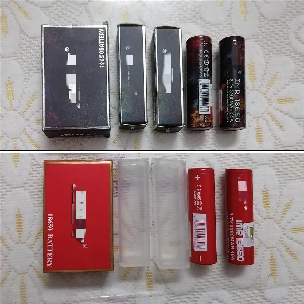 Batterie IMR 18650 2600mAh 3000mAh 40a 3500mAh 35A Capacité 3,7 V Dougard Batteries de lithium rechargeable Batteries plate