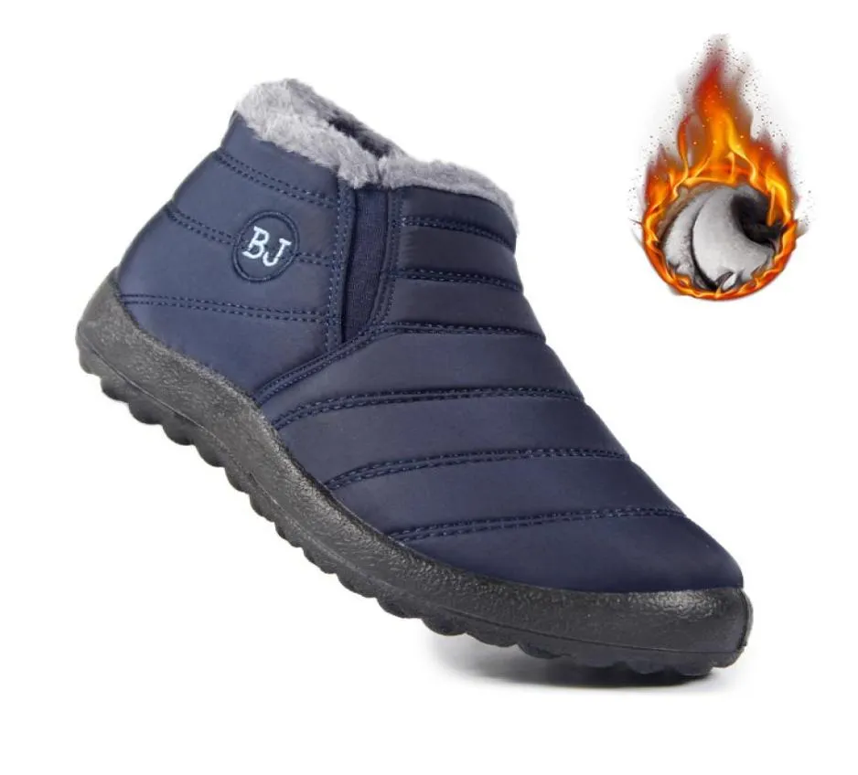Boots BJ Shoes Lightweight Winter for Men Snow Women Waterproof Footwear Slip on Unisex Ankle 2211158894283