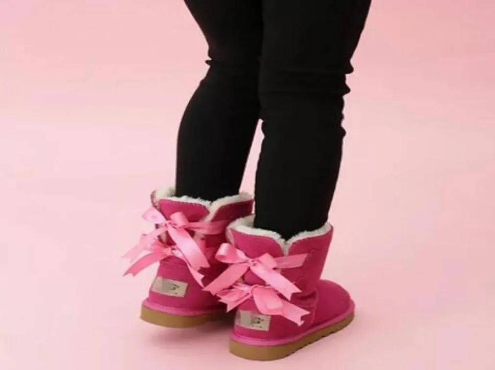Kinderstiefel echte Leder -Kleinkinder Schneestiefel Solid Botas de Nieve Winter Girls Schuhe Kleinkind Girls Boots8460723