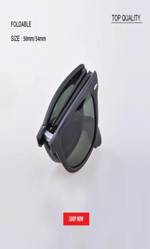 New top quality 54mm vintage square Foldable Sunglasses Men Women Retro Vintage SunGlasses Driving designer Folding uv400 4105 50m4313997