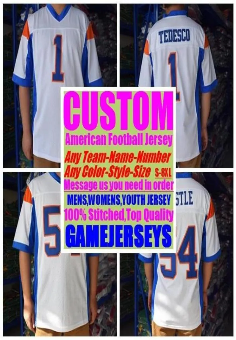 Custom American Football Jerseys College رخيصة الخصم الأصيلة الرياضية القميص المخيط للنساء الشباب الشباب 4XL 5XL 6XL 7XL 85965179