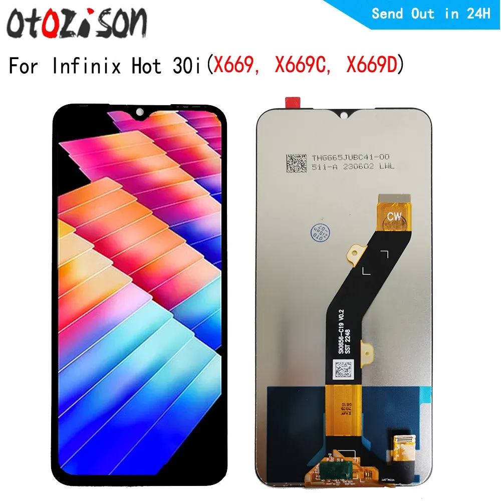 X669 LCD 6.56" IPS For Infinix Hot 30i X669, X669C, X669D LCD Display Touch Panel Screen Digitizer With Frame Assembly 720x1612