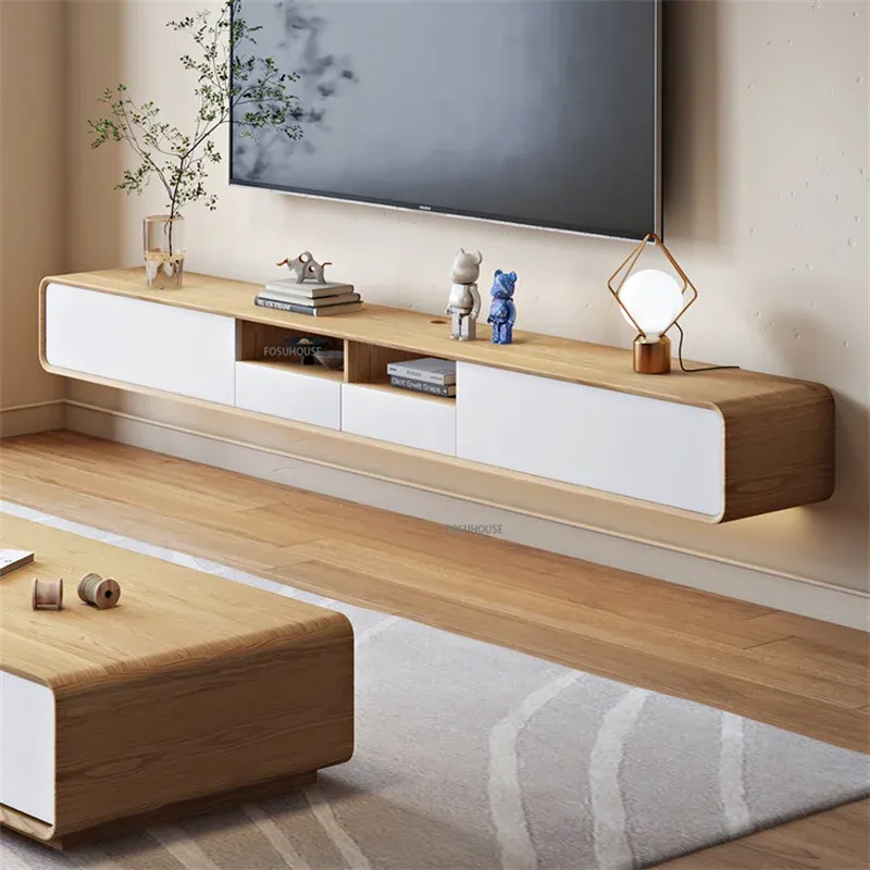 Suspended TV Stand Modern Minimalist Floating TV Console with Drawers for Living Room Bedroom and Home Entertainment Center Black