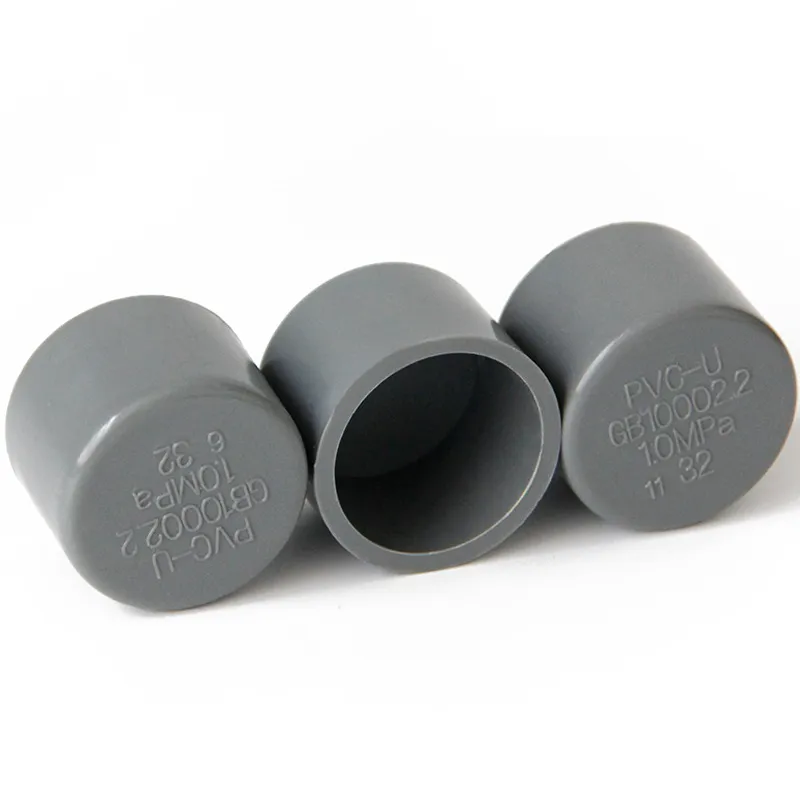 1pc i.d 20/25/32/40/50/63 mm PVC Gray Pipe Capup