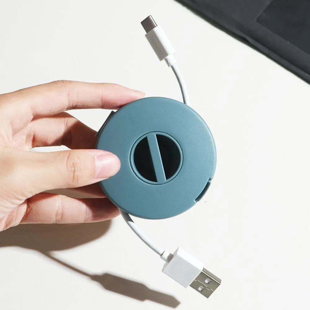 Premium Rotating Cable Container: Tidy Cable Storage Box for Desk ...