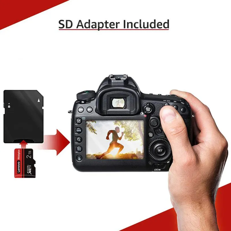 2TB SD Memory Card Class 10 High Speed Micro TF/SD A2 Flash Memory