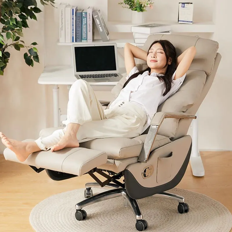 Ergonomic Swivel Gaming Chair With Reclining Backrest White Faux