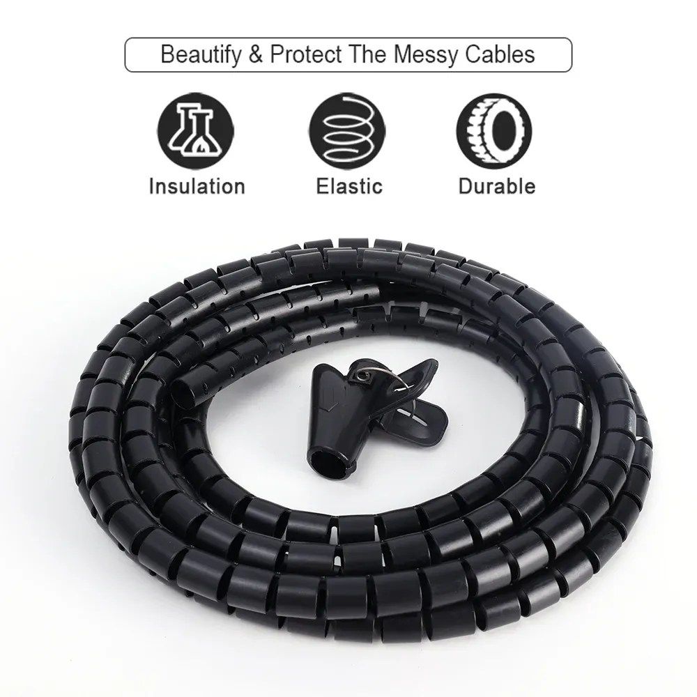 15-Pack Spiral Charging Cable Protectors – 5 Assorted Colors, Flexible Silicone Cord Organizer For IPhone, USB, Laptop & Earphone Cables