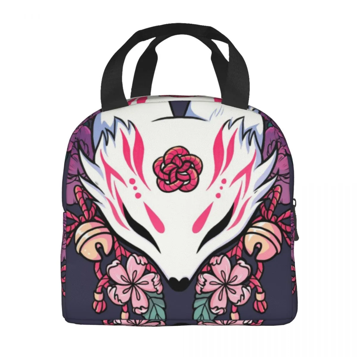 Aangepaste Fox Spirit Kitsune lunchzak Thermal Cooler geïsoleerde lunchbox voor vrouwen kinderen school werk picknick voedsel tote container