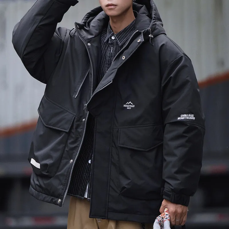 DHgate.com:Oversized Cargo Workwear Padded Jacket for Men