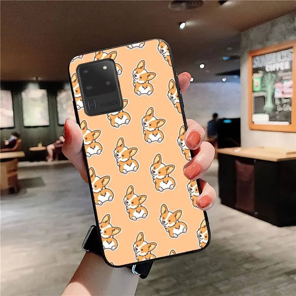 Cute Corgi Phone Case For Samsung S 20 21 22 23 plus Ultra for Redmi Note 8 9 10 11 for Huawei Y 5 6 9