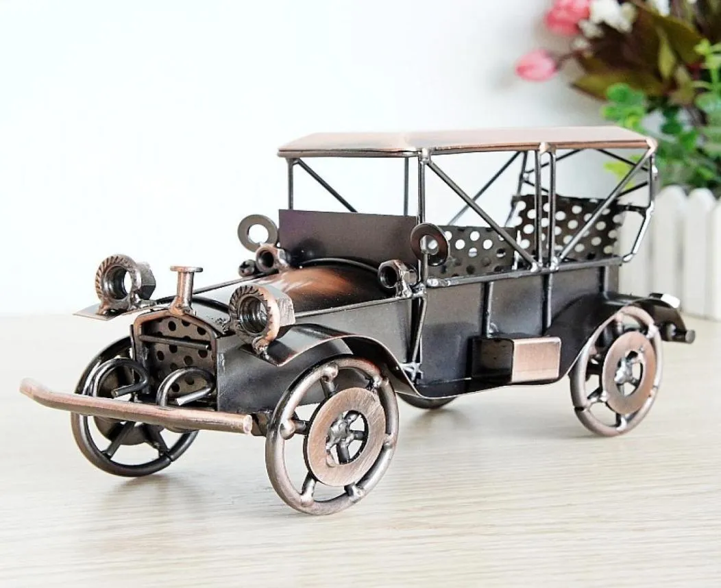 Iron Car Model Toys Classic Vintage Cars Handmade Arts Crafts for Kids039 Birthday Party Gifts Collecting Home Decoration2073292