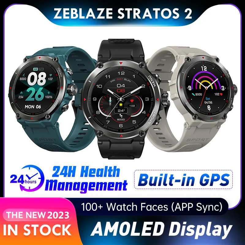 Smartwatch With Blood Pressure Monitoring, Always On AMOLED
