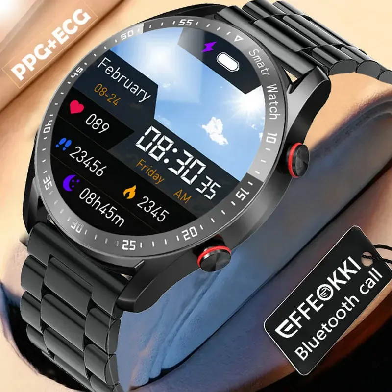 Montres Effeokki Smart Watch Men Bluetooth APPELER BRACEAUX DE FITNESSE ALL