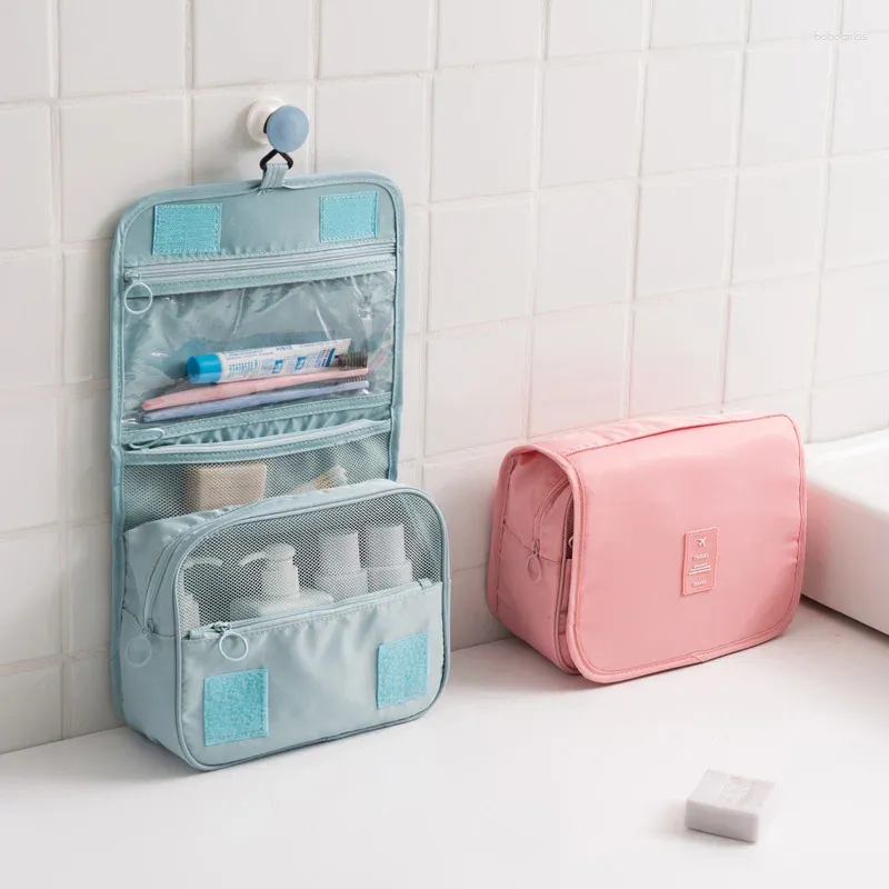 Storage Bags Women Cosmetic Bag Organizer Fashion Makeup Portable Folding Multifunction Wash Large Capacity Hanging Type Make Up