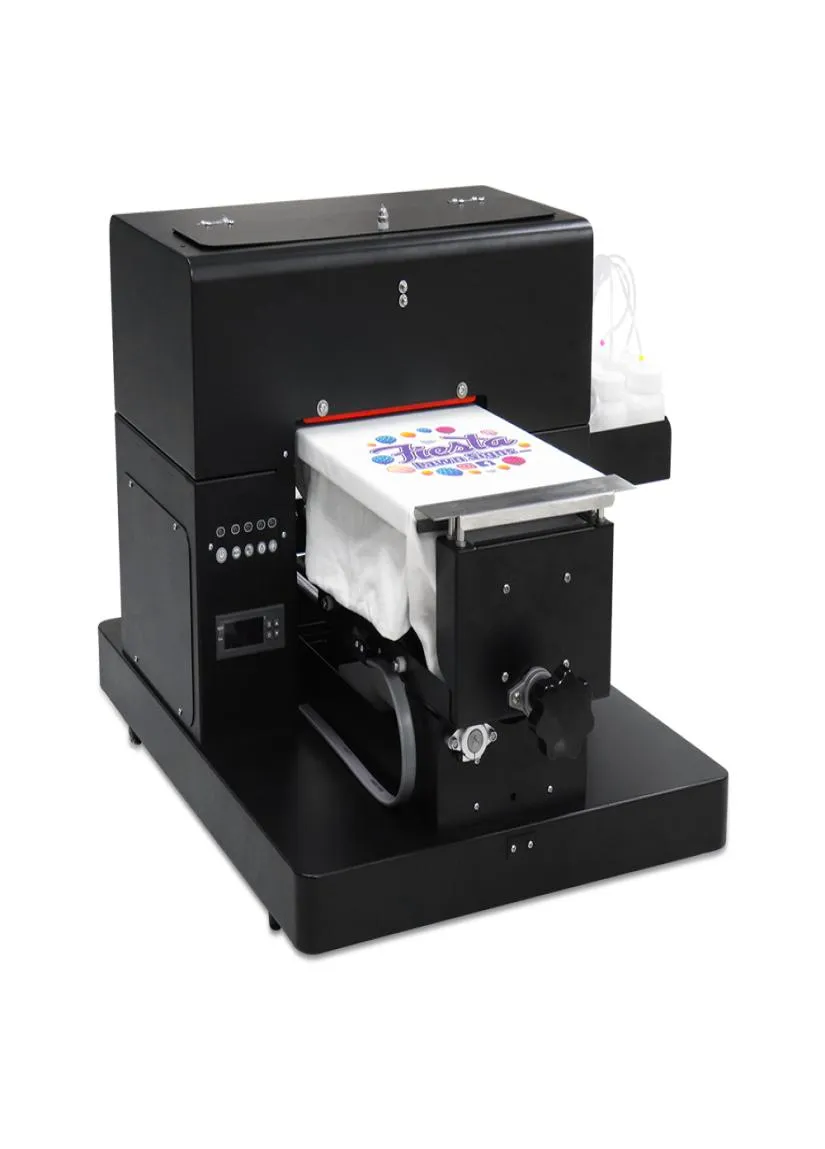 Hoogwaardige DTG -printer A4 Flatbed printer voor T -shirt PVC -kaart Telefoonhoes Printer Multi Color DTG Printing Machine7533443