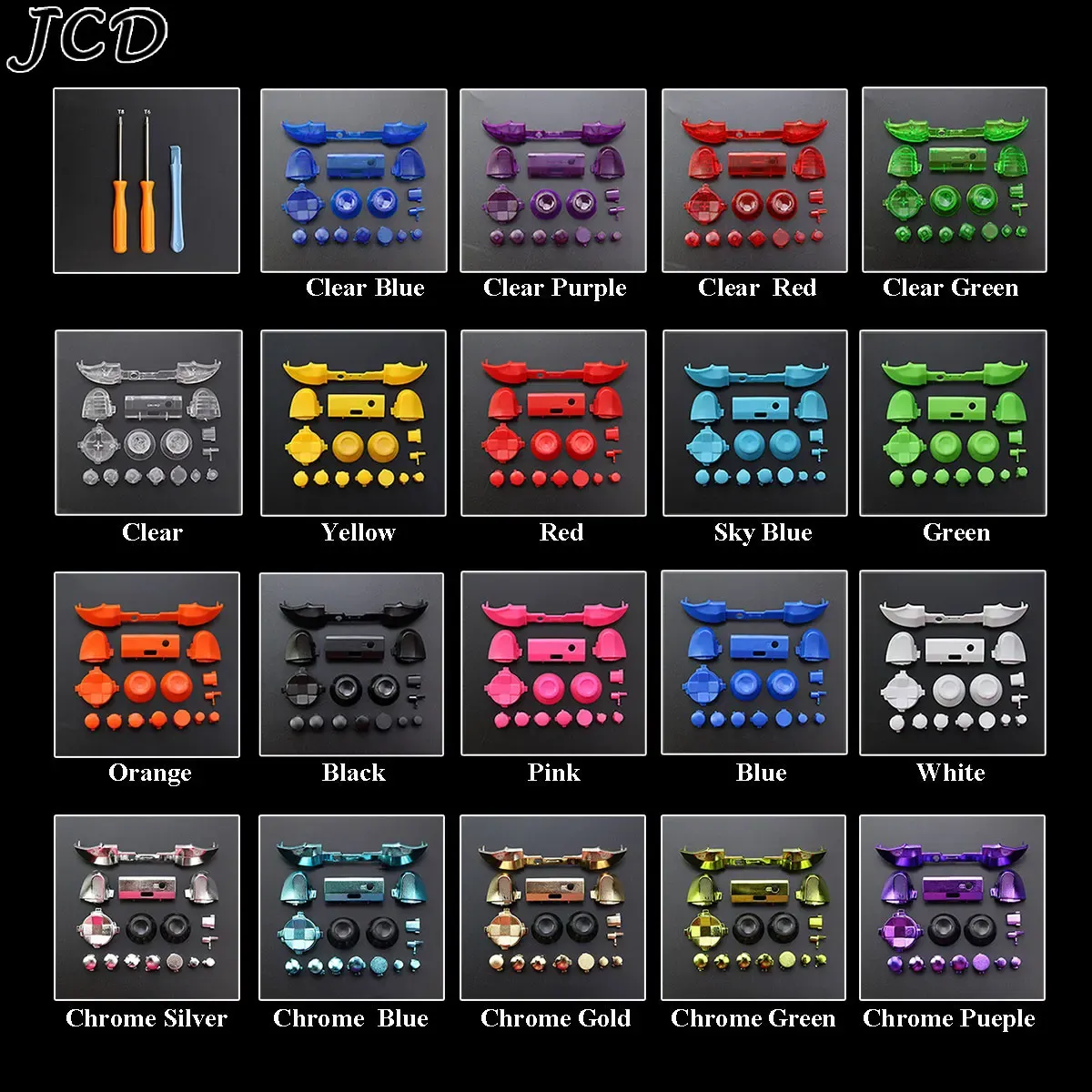 Accessories JCD Replacement Buttons for Xbox Series S X Controller LB RB LT RT Bumpers Triggers Dpad ABXY Start Back Share Keys With tools