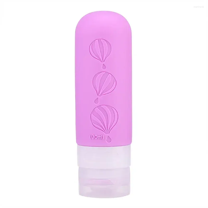 Storage Bottles Portable Sunscreen Dispenser Leak-proof Silicone Travel Bottle Set For Toiletries Condiments 90ml Squeeze Tube With