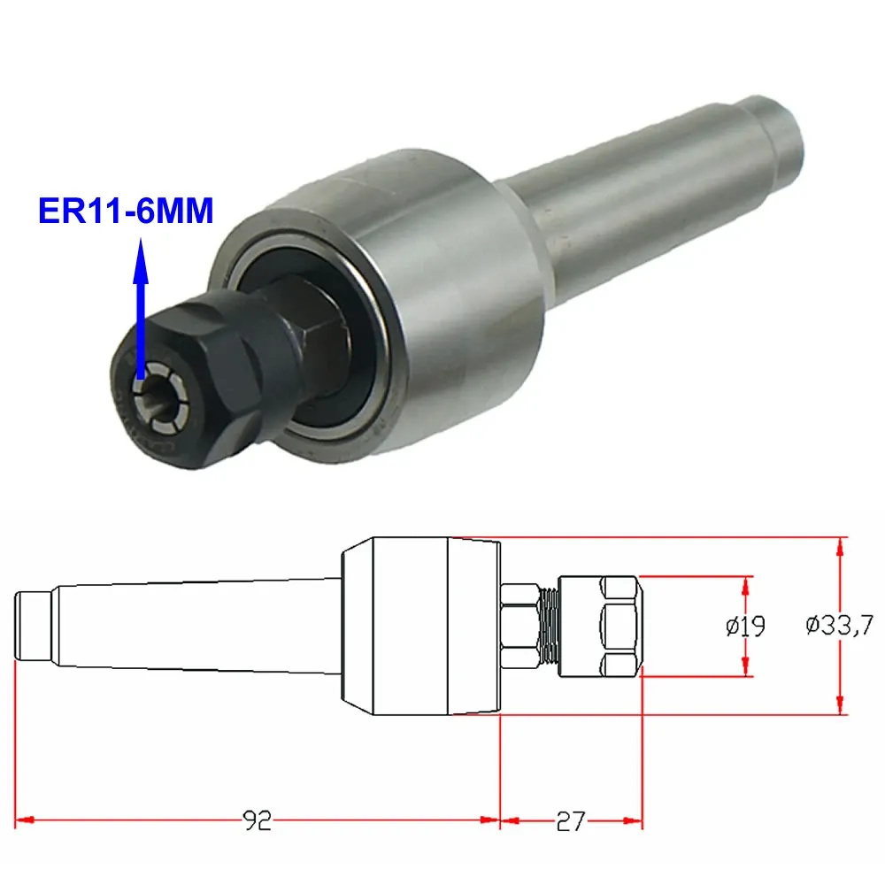 Lathe Turning Tool MT2 Heavy Duty Live Bearing Tailstock Center Metal - View #4