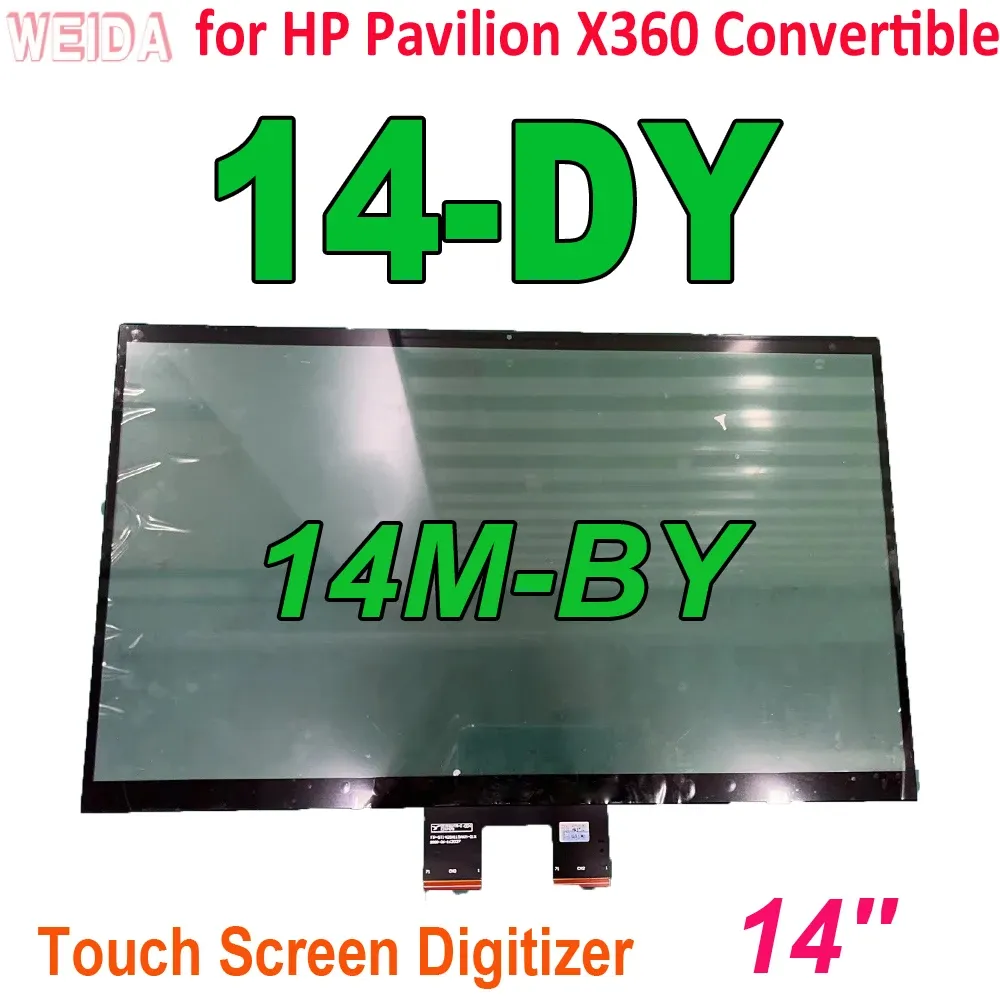 Paneler 14 '' Touch för HP Pavilion x360 cabriolet 14dy Series bärbara datorer Touch Screen Digitizer 14mby Touch Glass Panel Replacement