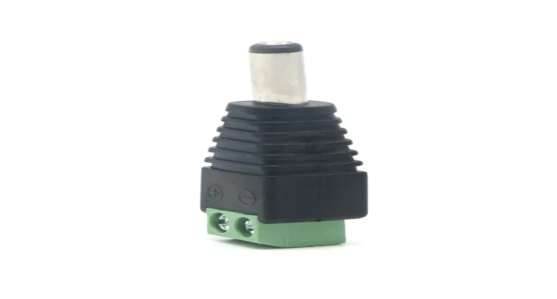 Edison2011 1000Pcs 21 x 55mm DC Power Male Plug Jack Adapter Connector Plug for CCTV Single Color LED Light3093142