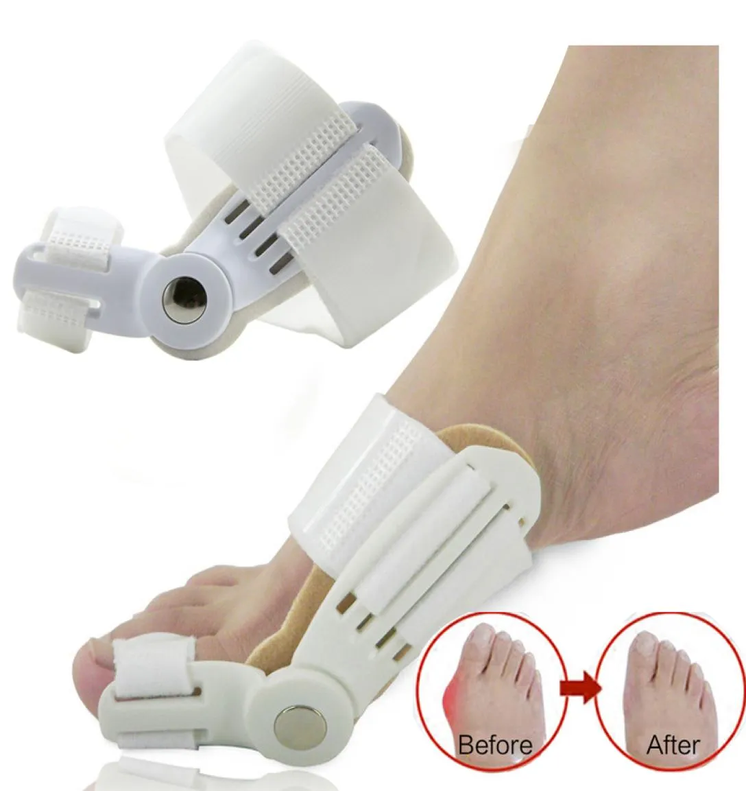 Hallux Valgus Ortics Big Toe Düzeltici Ayak Tedavisi Ağrısı Kabul Ayakları Bakım Kemik Bunion Gece ve Gün Kullanılmış Splint Pedikür5527197