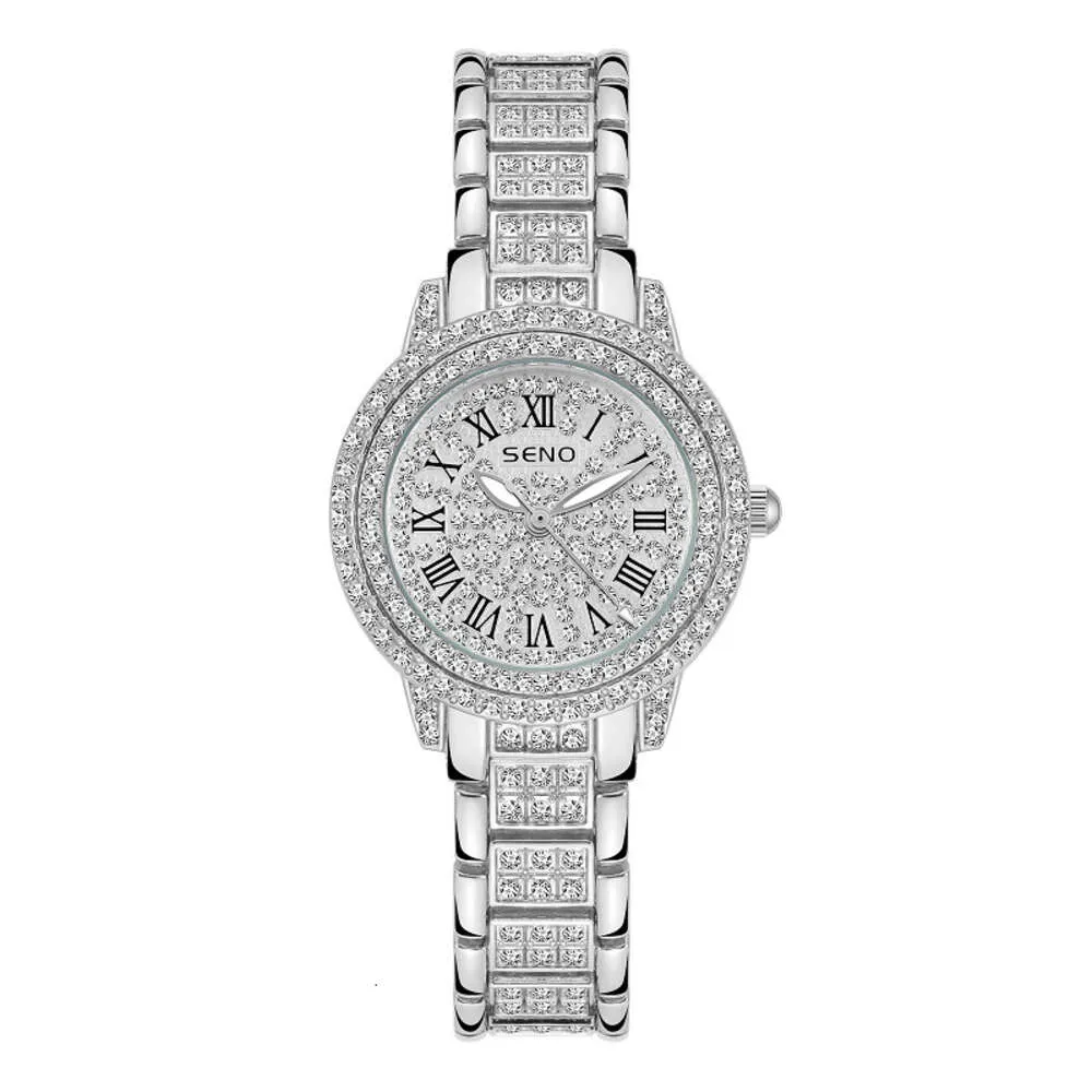 Fashion New Designer orologi Fashion Luxury Star Diamond Set Quartz Acciaio con Temperamento Water-in-the-Dark Women's Watch