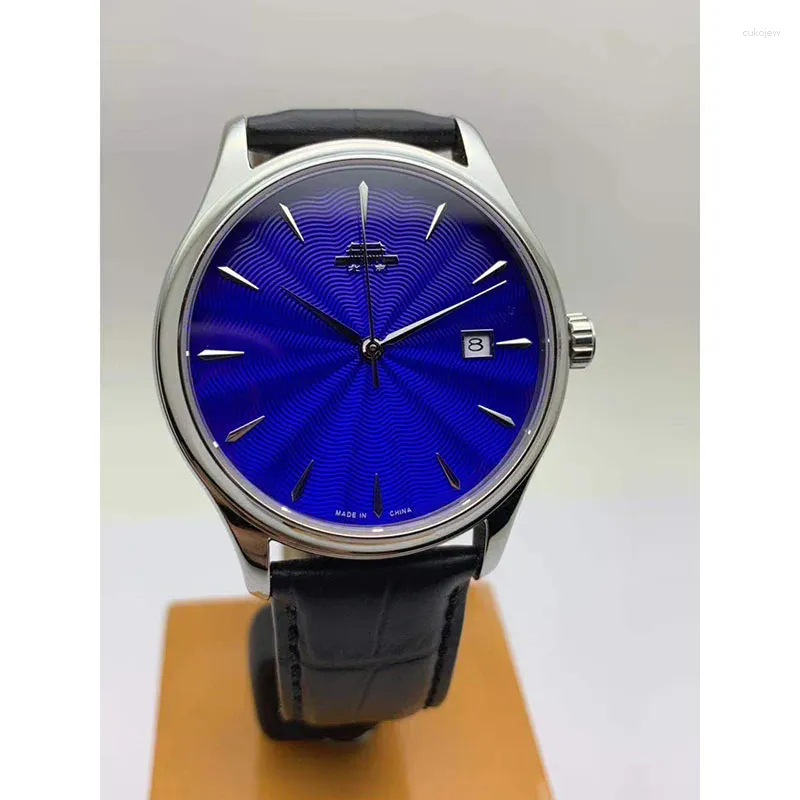 Wristwatches 39mm Classic Retro Beijing Brand Automatic Mechanical Waterproof Sapphire Stainless Steel Men's Watch With Calendar Luxury