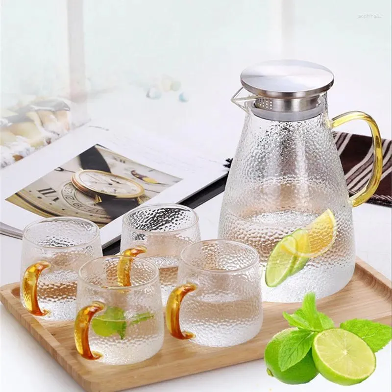 Şarap bardakları şeffaf cam fincan çaydanlık kahve suyu limonata sürahi çiçek çay pot /soğuk su sürahi ısı geçirmez