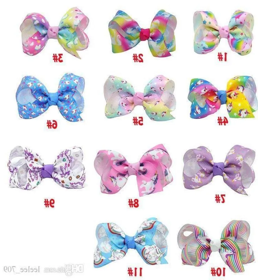 Jojo Siwa Hair Bows Jojo Bows with Clip 3 inch for baby children light sequin bow unicorn hair bowsヘアアクセサリー3281397