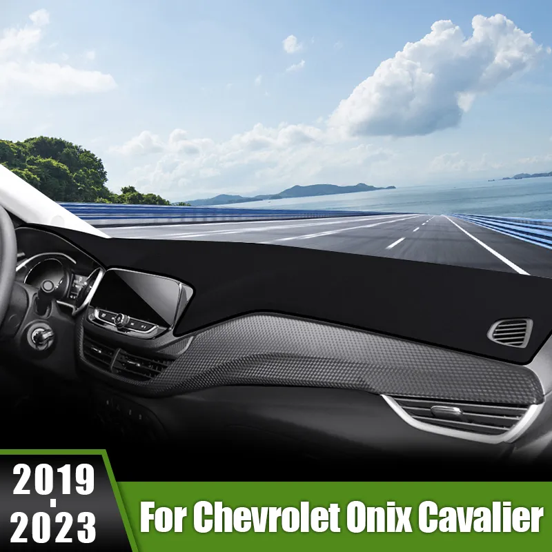 لشيفروليه Onix Cavalier 2019 2020 2021 2022 2023 غطاء لوحة القيادة للسيارات تجنب منصات الضوء السجاد السجاد المضاد للأف