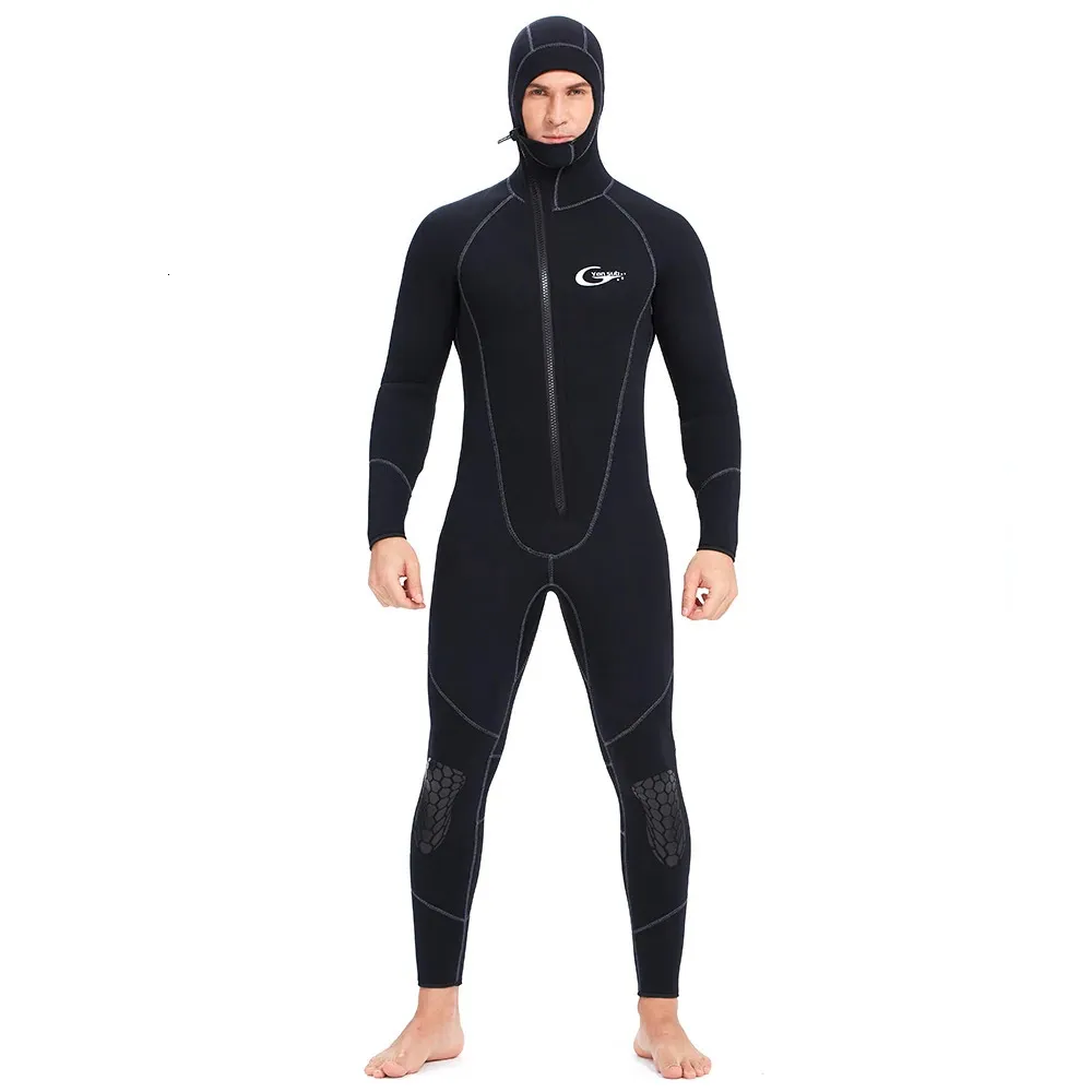 Yonsub Wetsuit 5mm M 15mm 7mm Scuba Suciving Suit Men Neoprene تحت الماء صيد السوستة الأمامية SPEARFISHING 240407