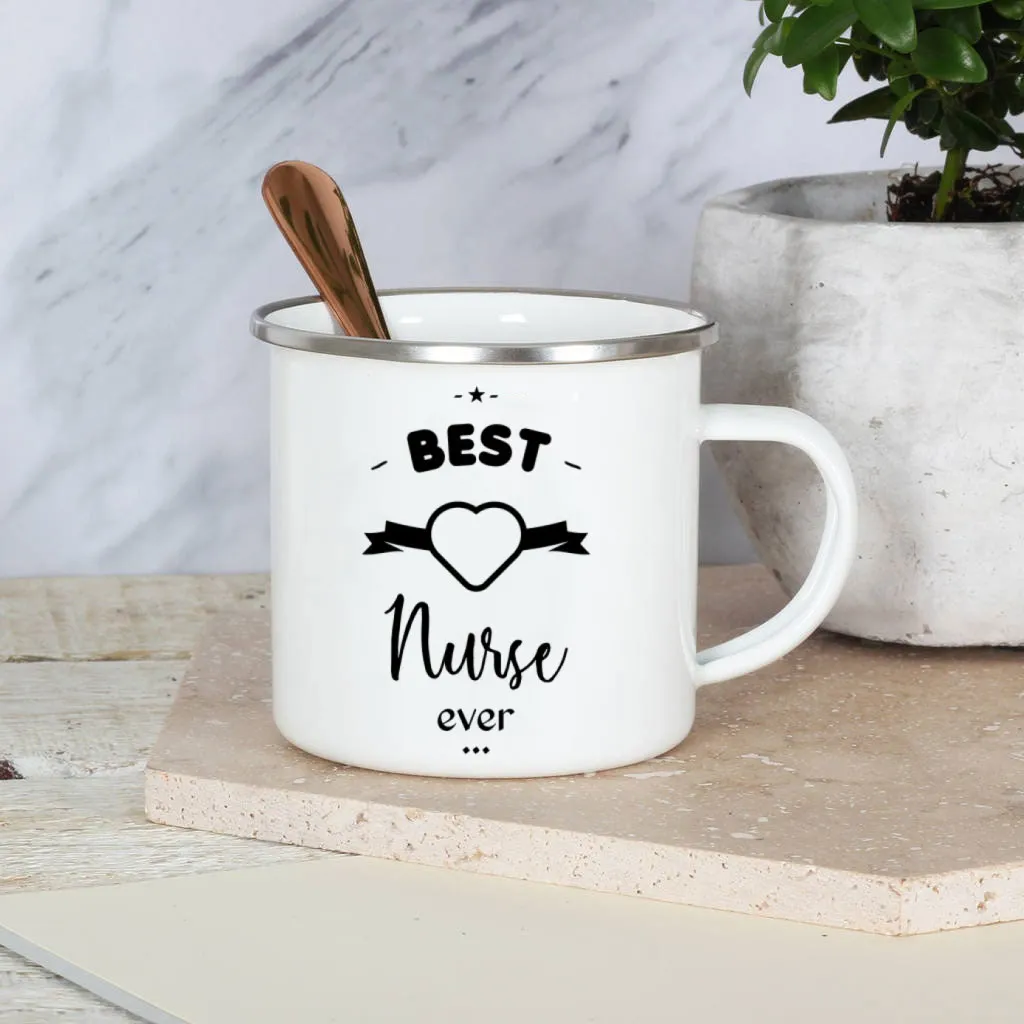 Custom Best Nurse Ever Coffee Mug - Personalized Nurse Gift For Her - Design Your Own - 11oz Or 15oz With Color Handle Options