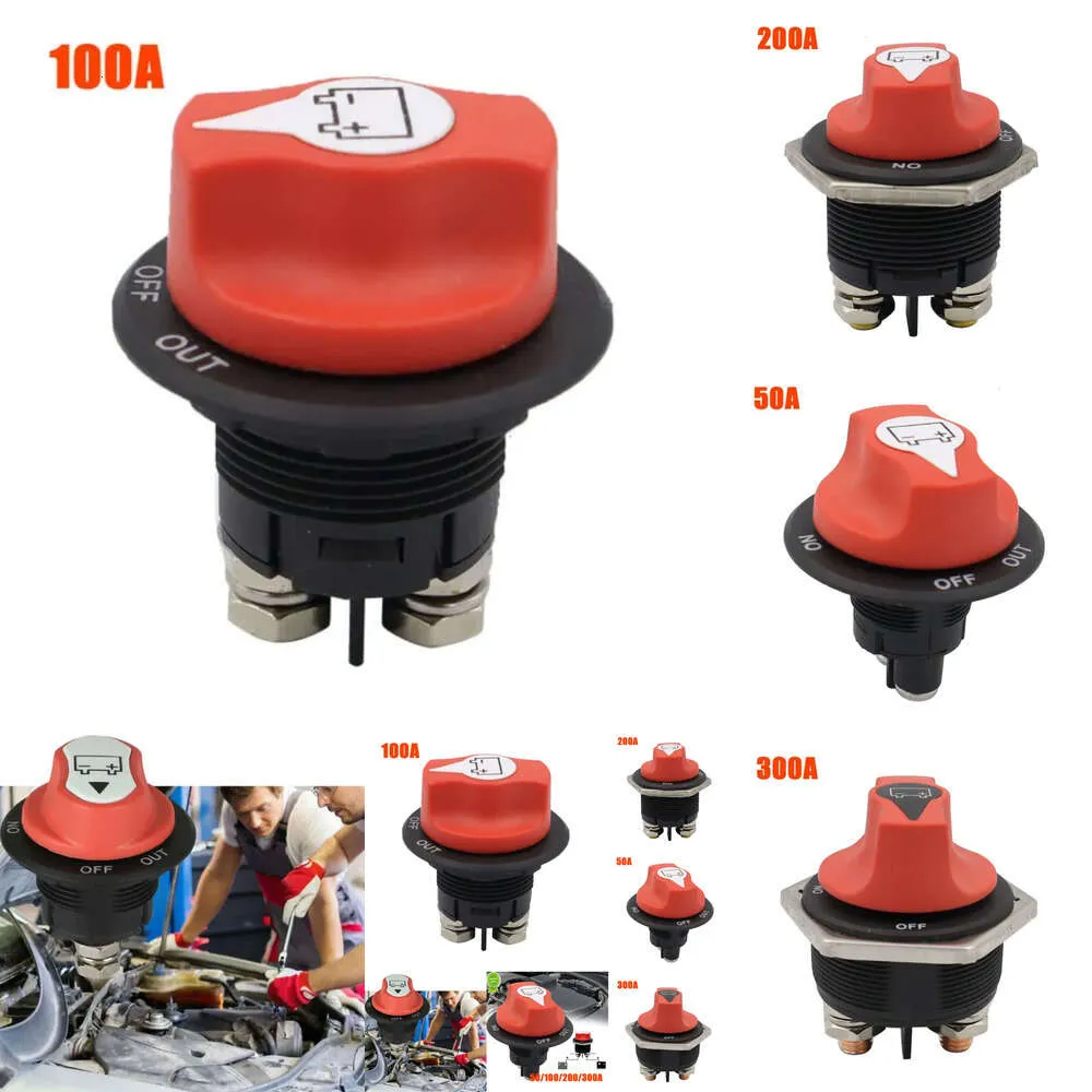 New Car Battery Rotary Disconnect Switch Safe Cut Off Isolator Power Disconnecter for Motor Truck Marine Boat RV Auto Accessories