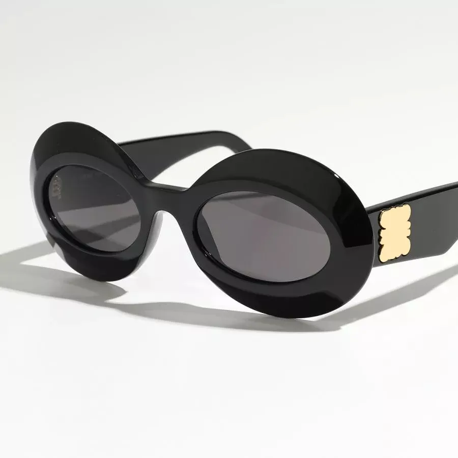 Chunky Oval Sunglasses Black/Dark Grey 40091 Women Men Summer Shades Sunnies Lunettes de Soleil Glasses Occhiali da sole UV400 Eyewear