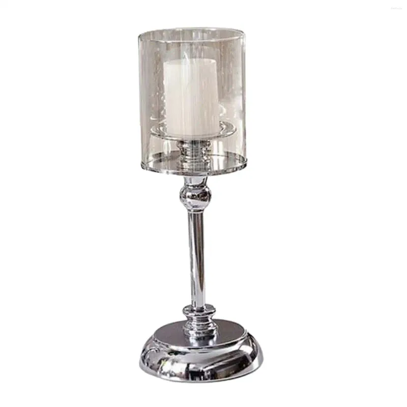 Ljushållare Pillar Holder With Glass Candlelight Robust For Wedding Party Pise Pise Dekent Accent Display 4.7x13.4 tum