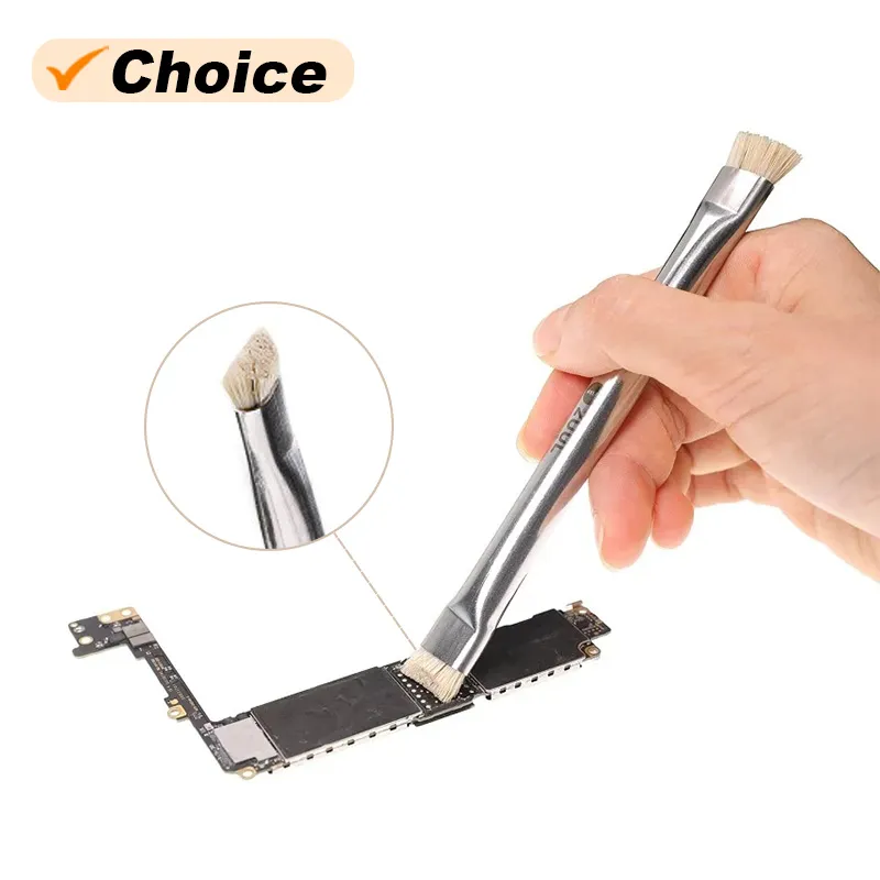 2UUL CL11 Double têtes Bristle Bristle pour la maintenance de téléphone mobile Maintenance antistatique IC IC Chip Repair Tettiers Outils